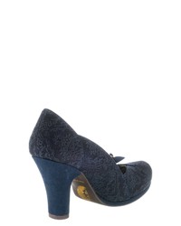 dunkelblaue Segeltuch Pumps von Ruby Shoo