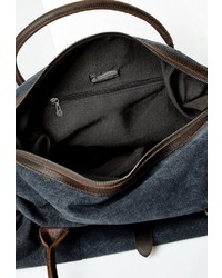 dunkelblaue Segeltuch Reisetasche von Dreimaster