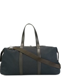 dunkelblaue Segeltuch Reisetasche von Emporio Armani