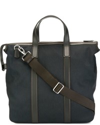 dunkelblaue Segeltuch Reisetasche von Giorgio Armani