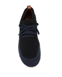 dunkelblaue Segeltuch Sportschuhe von Loro Piana