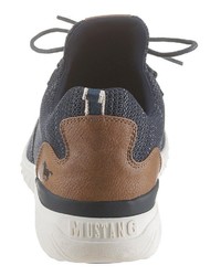 dunkelblaue Segeltuch Sportschuhe von Mustang Shoes