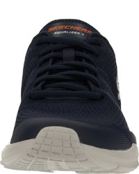 dunkelblaue Segeltuch Sportschuhe von Skechers