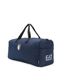 dunkelblaue Segeltuch Sporttasche von Ea7 Emporio Armani