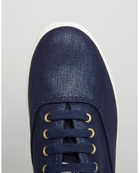 dunkelblaue Segeltuch Turnschuhe von Keds