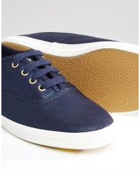 dunkelblaue Segeltuch Turnschuhe von Keds