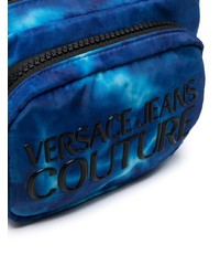 dunkelblaue Segeltuch Umhängetasche von VERSACE JEANS COUTURE