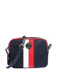 dunkelblaue Segeltuch Umhängetasche von Tommy Hilfiger