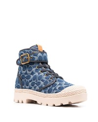 dunkelblaue Segeltucharbeitsstiefel von Coach