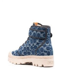 dunkelblaue Segeltucharbeitsstiefel von Coach