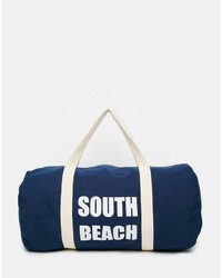 dunkelblaue Segeltuchtaschen von South Beach