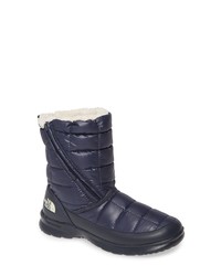 dunkelblaue Segeltuchwinterschuhe