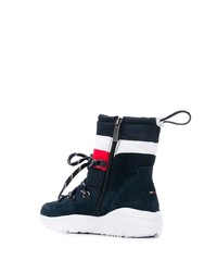 dunkelblaue Segeltuchwinterschuhe von Tommy Jeans