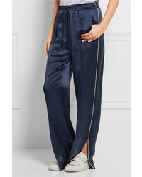 dunkelblaue Seidehose von Chloé