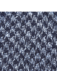 dunkelblaue Seidekrawatte mit Hahnentritt-Muster von Richard James