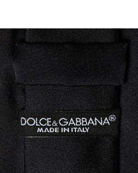 dunkelblaue Seidekrawatte von Dolce & Gabbana