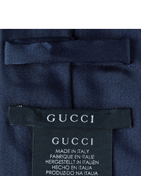dunkelblaue Seidekrawatte von Gucci