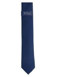 dunkelblaue Seidekrawatte von WILLEN