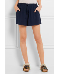 dunkelblaue Seideshorts von Chloé