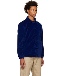 dunkelblaue Shirtjacke aus Cord von Clot