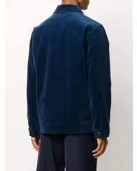 dunkelblaue Shirtjacke aus Cord von Aspesi