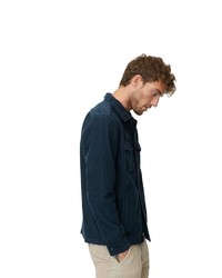 dunkelblaue Shirtjacke aus Cord von Marc O'Polo