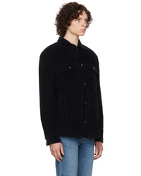 dunkelblaue Shirtjacke aus Cord von A.P.C.