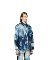 dunkelblaue Mit Batikmuster Shirtjacke von S.R. STUDIO. LA. CA.