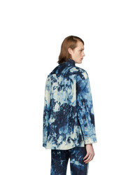 dunkelblaue Mit Batikmuster Shirtjacke von S.R. STUDIO. LA. CA.