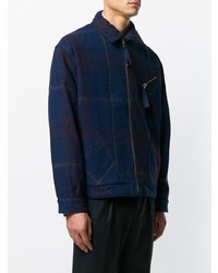 dunkelblaue Shirtjacke mit Karomuster von Vivienne Westwood Anglomania