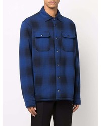 dunkelblaue Shirtjacke mit Schottenmuster von Polo Ralph Lauren
