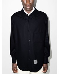 dunkelblaue Shirtjacke von Thom Browne