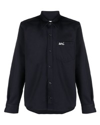 dunkelblaue Shirtjacke von Ami Paris