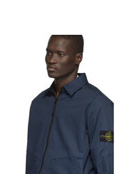 dunkelblaue Shirtjacke von Stone Island