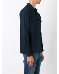 dunkelblaue Shirtjacke von AMI Alexandre Mattiussi