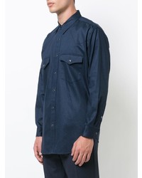 dunkelblaue Shirtjacke von Julien David
