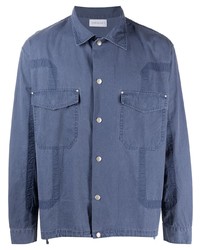 dunkelblaue Shirtjacke von John Elliott
