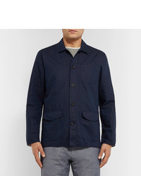 dunkelblaue Shirtjacke von Oliver Spencer