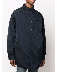 dunkelblaue Shirtjacke von Maison Margiela