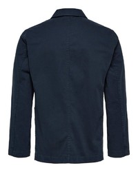 dunkelblaue Shirtjacke von Selected Homme