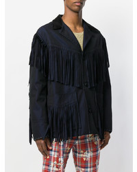 dunkelblaue Shirtjacke von Sacai