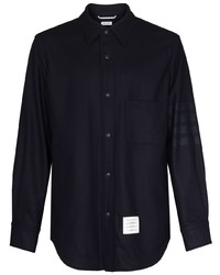 dunkelblaue Shirtjacke von Thom Browne