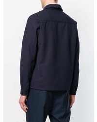 dunkelblaue Shirtjacke von AMI Alexandre Mattiussi