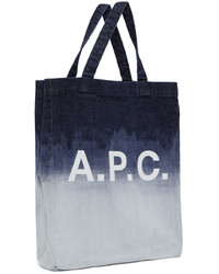 dunkelblaue Shopper Tasche aus Jeans von A.P.C.