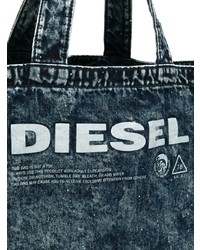 dunkelblaue Shopper Tasche aus Jeans von Diesel