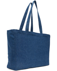 dunkelblaue Shopper Tasche aus Jeans von A.P.C.