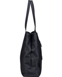 dunkelblaue Shopper Tasche aus Leder von Abro