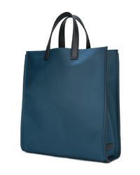 dunkelblaue Shopper Tasche aus Leder von Fendi