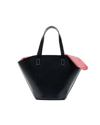 dunkelblaue Shopper Tasche aus Leder von Trademark