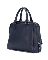 dunkelblaue Shopper Tasche aus Leder von Cornelian Taurus By Daisuke Iwanaga